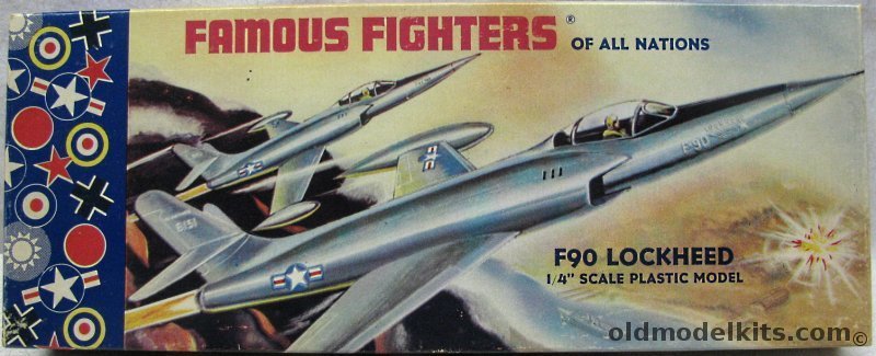 Aurora 1/48 Lockheed F-90 Brooklyn - Famous Fighters Of All Nations, 33-89 plastic model kit